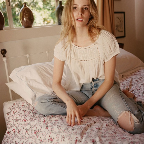 Doen Tops - DÔEN Mi Amor blouse top shirt embroidered